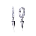 Diamonfire Pave Hoop Earrings with Spike Charm