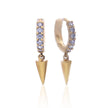 Diamonfire Pave Hoop Earrings with Spike Charm