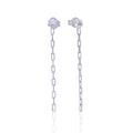 Diamonfire Stud Earrings with Chain Drop