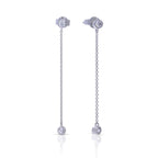 Diamonfire Bezel Set Chain Drop Earrings