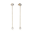 Diamonfire Bezel Set Chain Drop Earrings