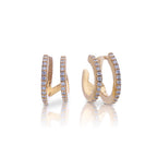 Diamonfire Double Row Hoop Earrings