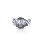 Diamonfire Single Four Stone Crawler Stud Earring