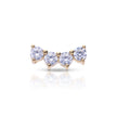 Diamonfire Single Four Stone Crawler Stud Earring