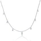 Diamonfire Claw Set Zirconia Station Necklace