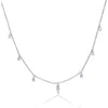 Diamonfire Claw Set Zirconia Station Necklace
