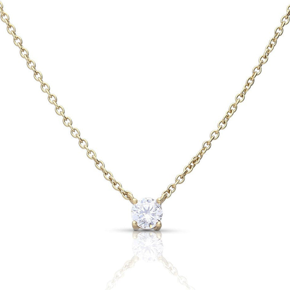 Diamonfire Claw Set Solitaire Zirconia Necklace