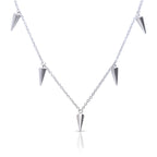 Diamonfire Plain Spiked Station Necklace