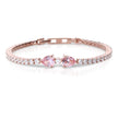 Diamonfire Pink and White Zirconia Tennis Bracelet