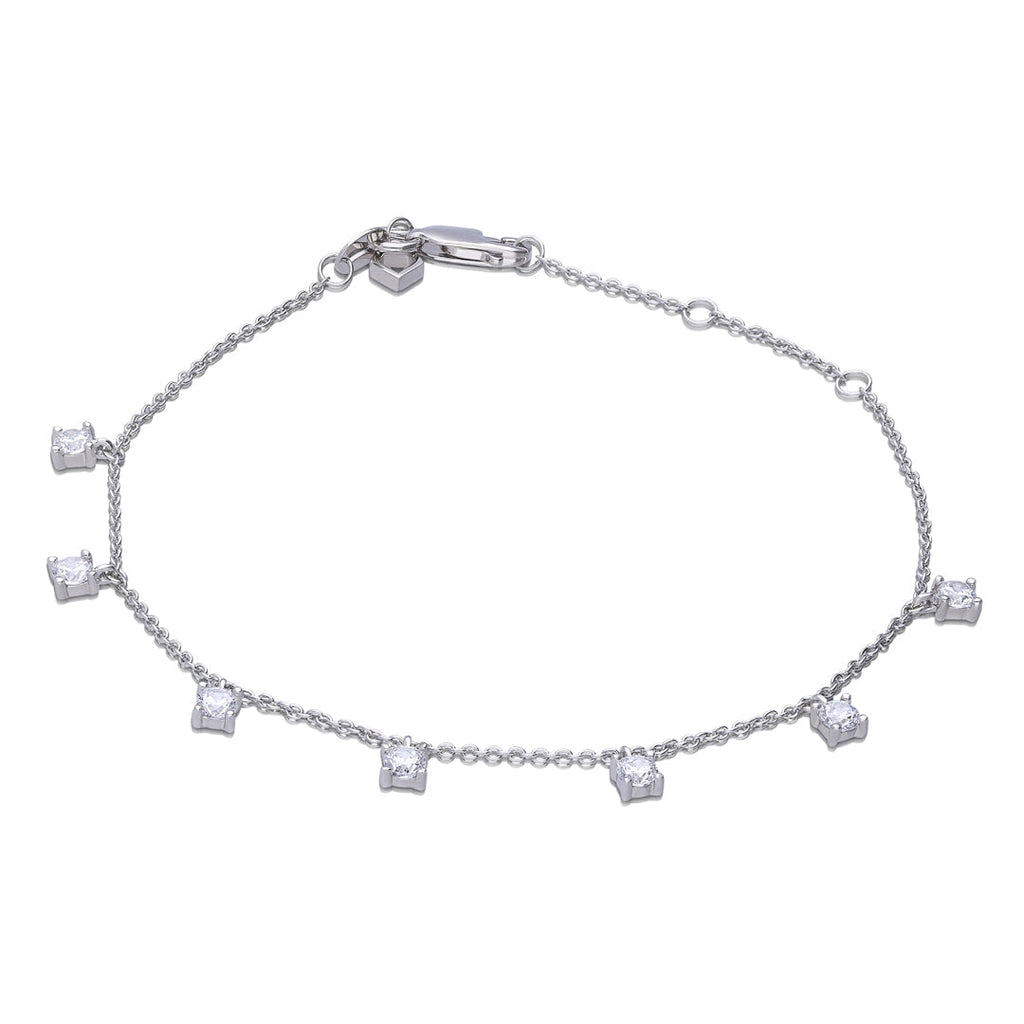 Diamonfire Claw Set Zirconia Station Bracelet