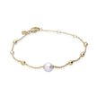Diamonfire Ball Station Bracelet with Shell Pearl