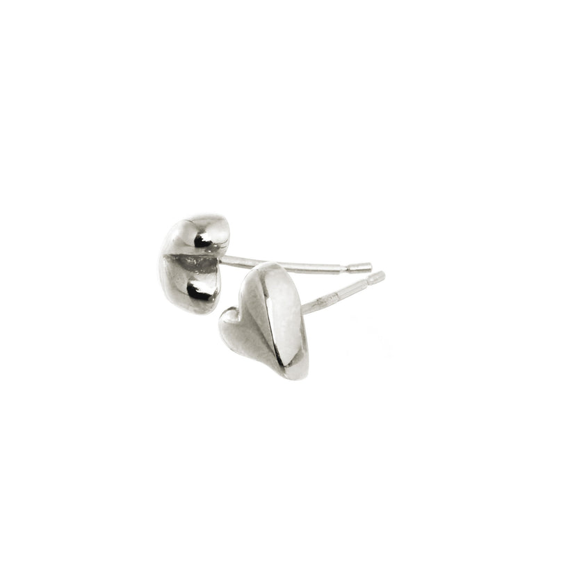 Simply Heart Silver Stud Earrings