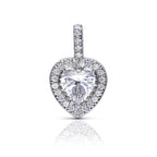 Diamonfire Pave Set Zirconia Heart Pendant