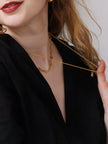 Gold Plated Tiger eye mini necklace 22