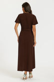 Wrap Maxi Dress In Espresso