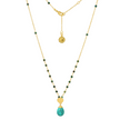 Classic Athena Kate Gemstone Rosary Chain Necklace Turquoise