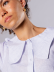Tulip collar blouse in linen – Habiba | No More Nobody