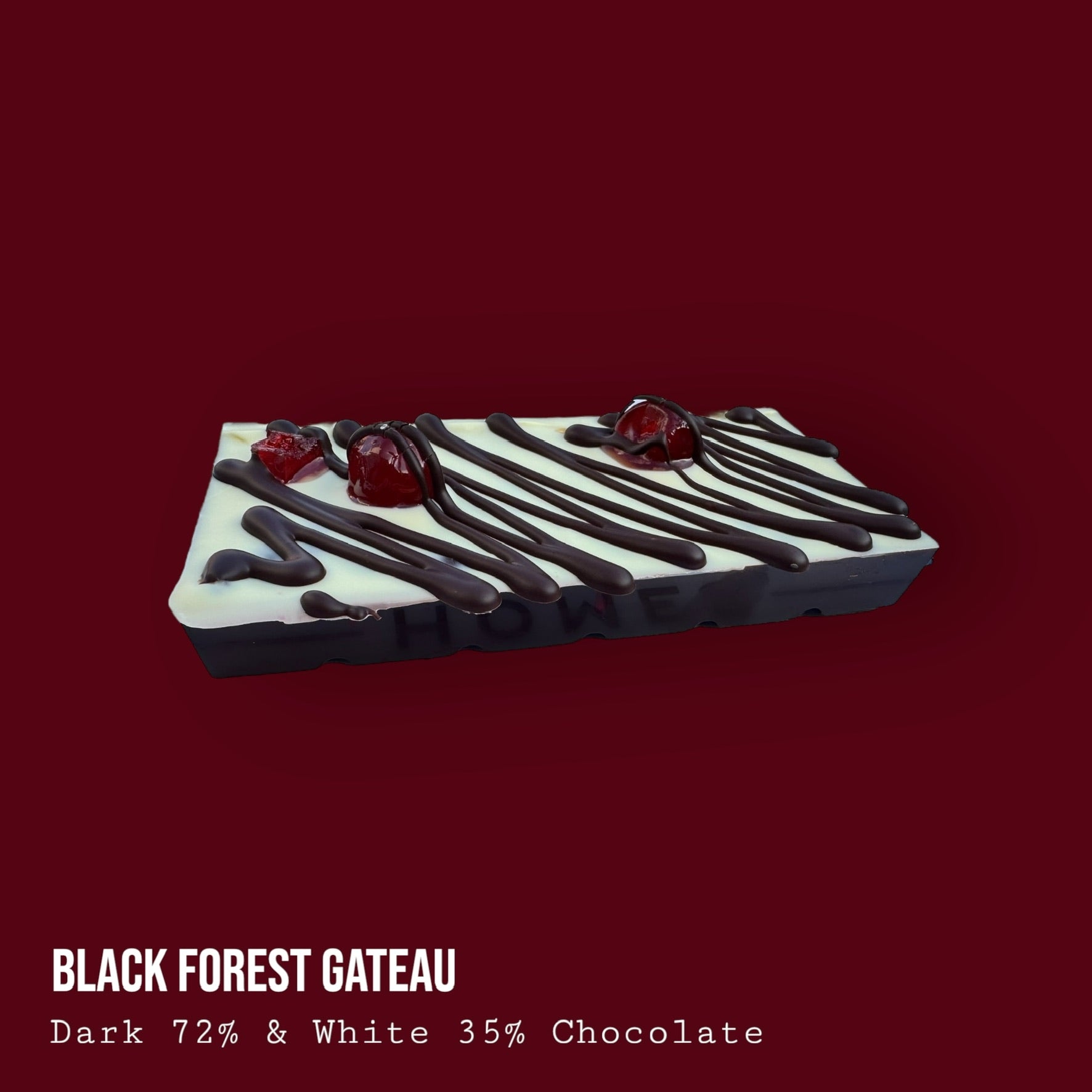 Black Forest Gateau Inspired Dark & White Chocolate Dessert Bar 250g