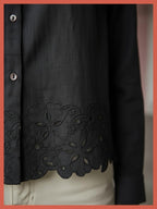 Koren Embroidered Blouse In Black