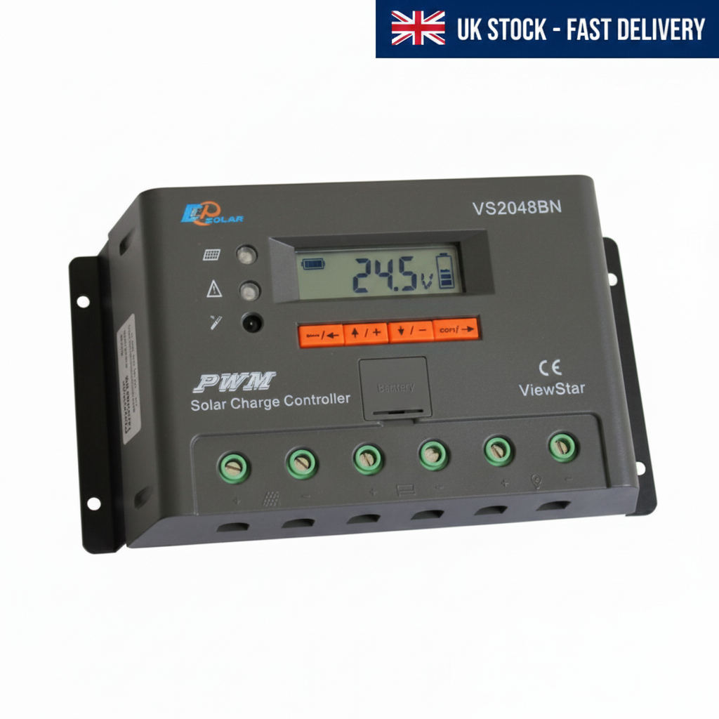 20A solar charge controller/regulator with LCD display for 12V/24V/36V/48V battery
