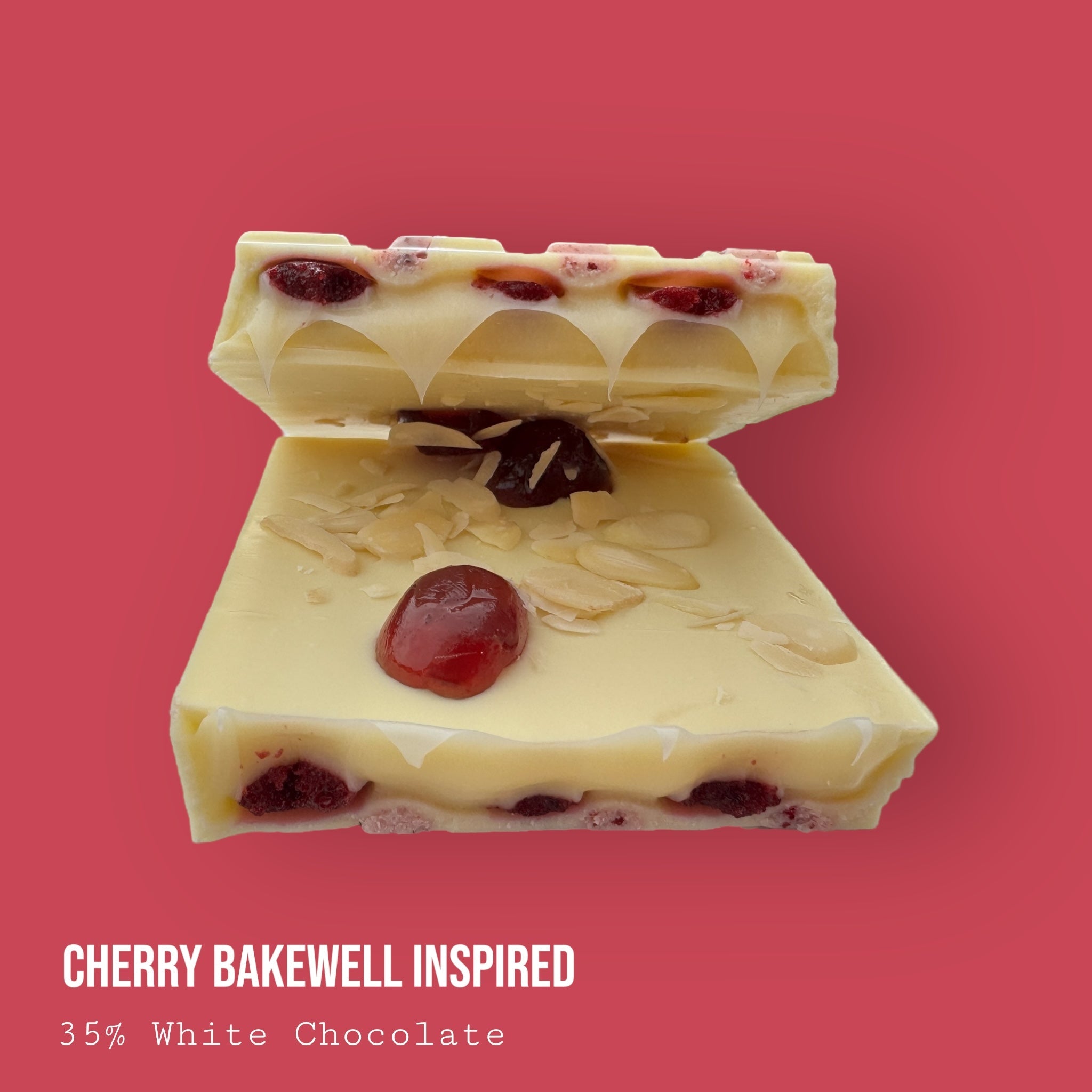 Cherry Bakewell Inspired White Chocolate Dessert Bar 245g