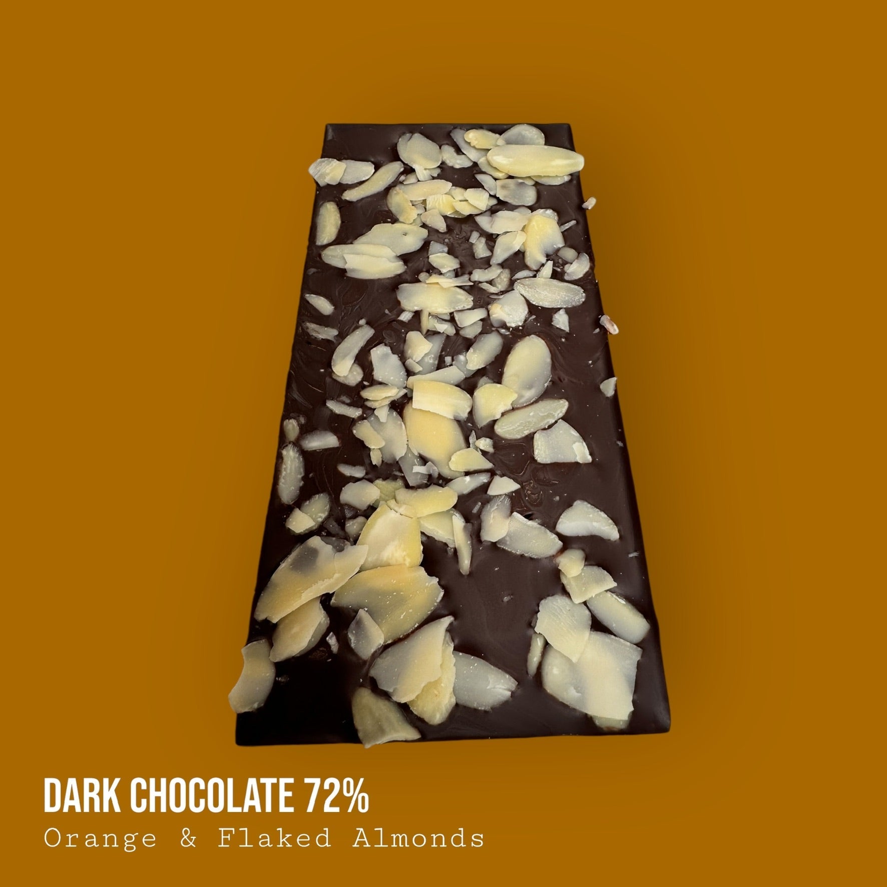 Single Origin Dark Perú 72% Orange & Flaked Almonds 110g