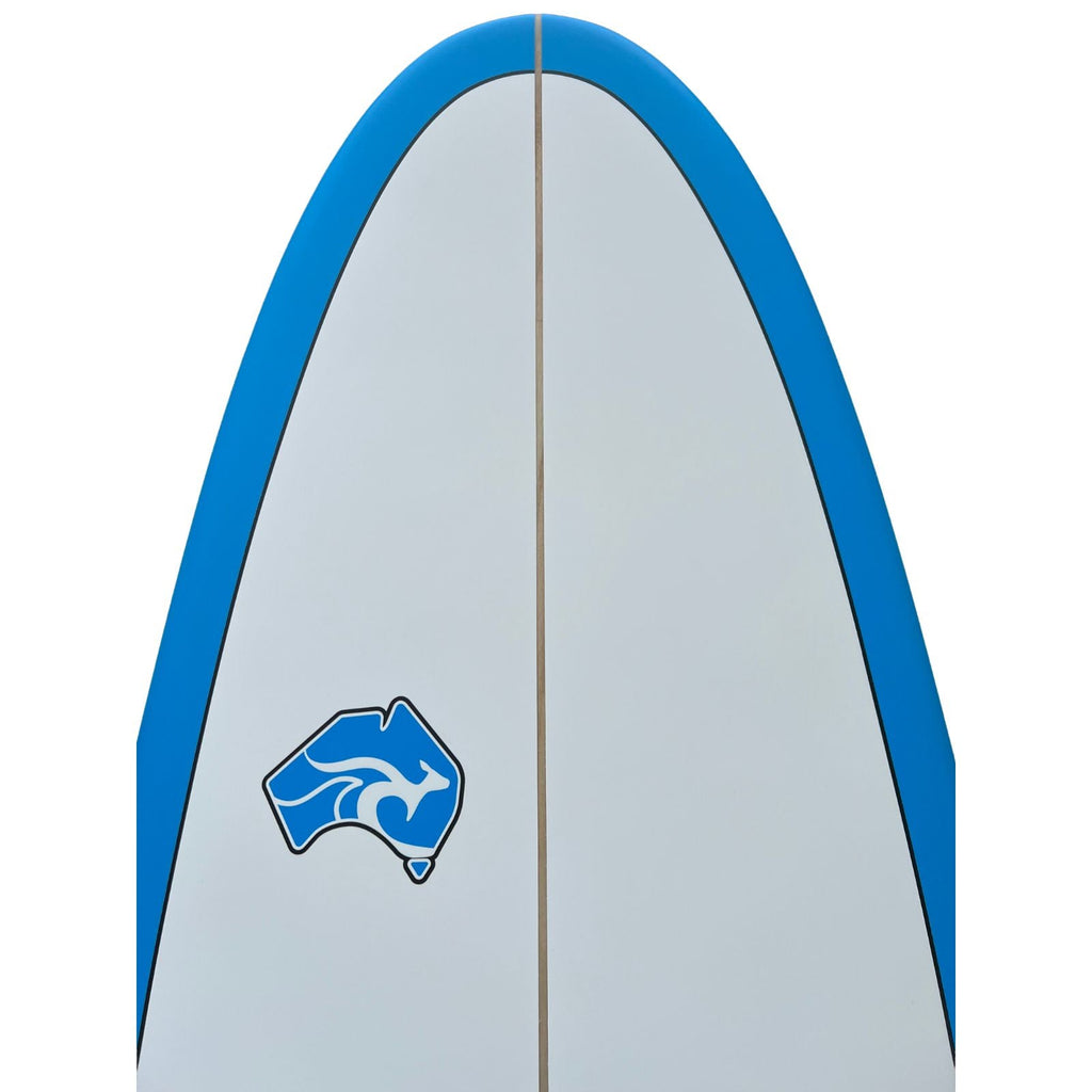 8' Pulse Squash Tail Mini Mal Surfboard by Australian Board Co - FCSII Finboxes