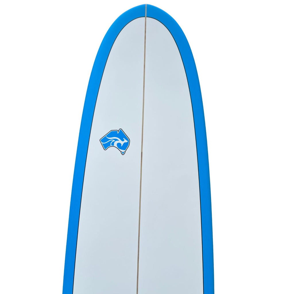 8' Pulse Squash Tail Mini Mal Surfboard by Australian Board Co - FCSII Finboxes