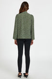 Floral Print Side Tie Blouse Top In Olive