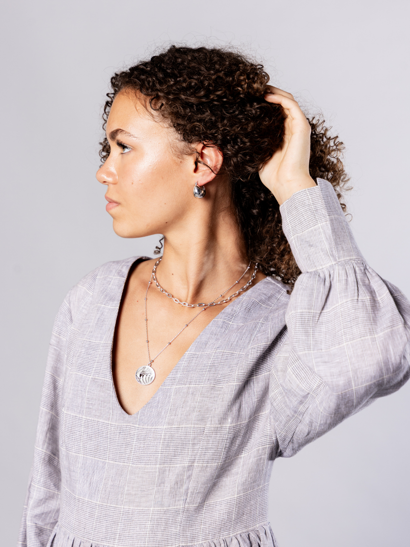 Sterling silver Hoop Earrings – Zadie | No More Nobody