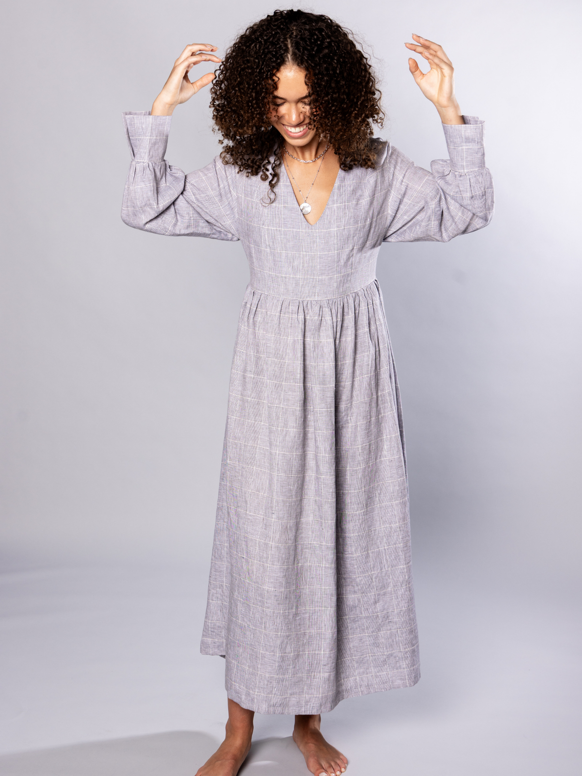 Oversized Maxi Dress with pockets Organic Linen - Michelle | No More Nobody