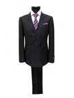 Black Double Breasted Linen Suit