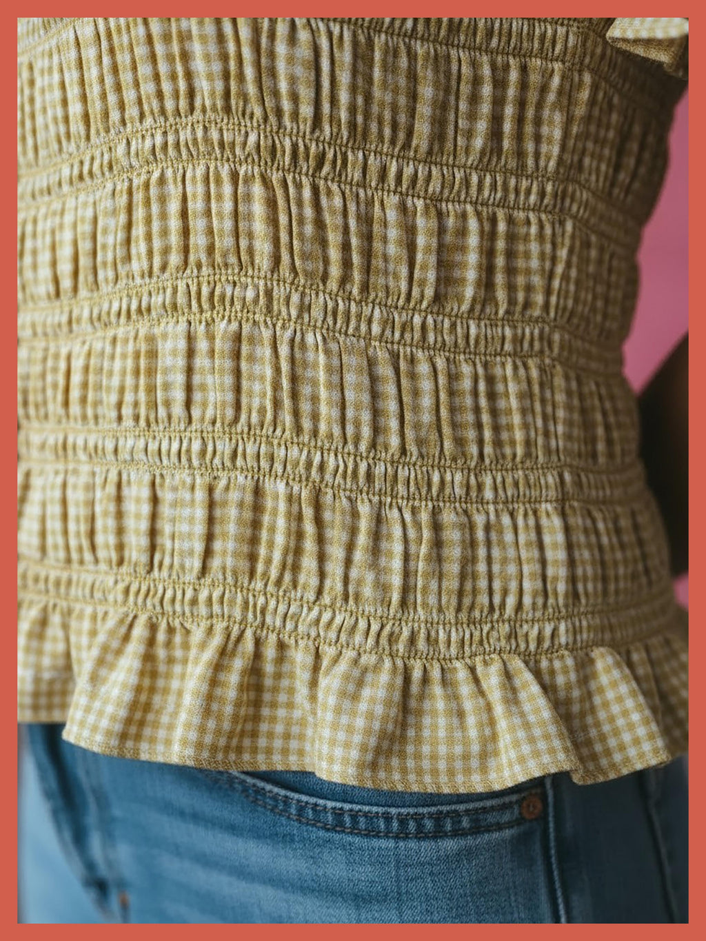 Astrid Gingham Blouse - Yellow
