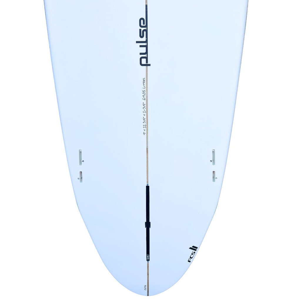 9' Pulse Longboard Round Tail Surfboard by Australian Board Co - FCSII Finboxes