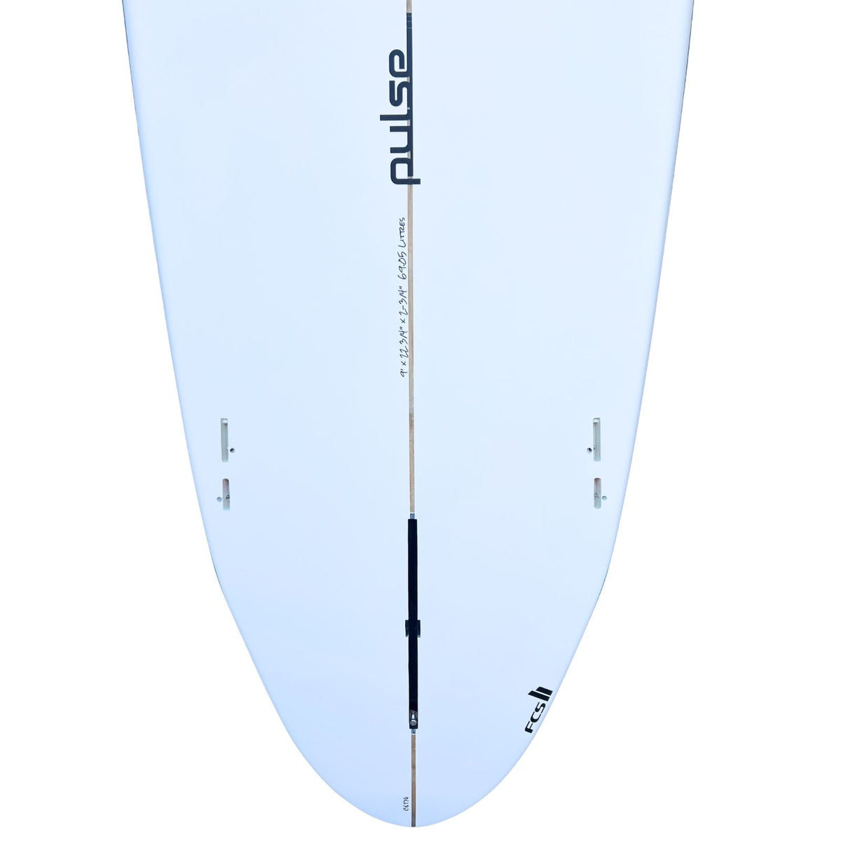 9' Pulse Longboard Round Tail Surfboard by Australian Board Co - FCSII Finboxes