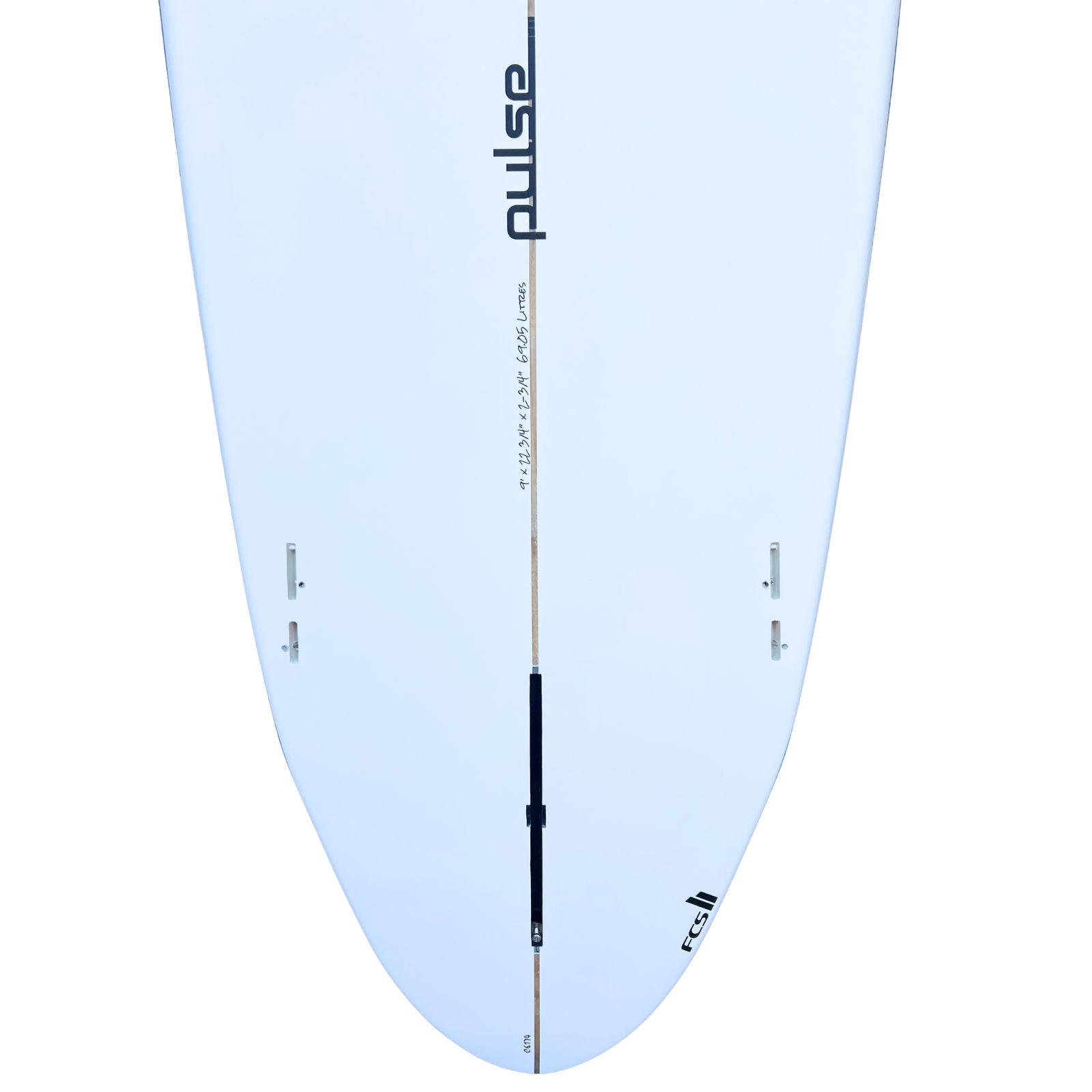 9' Pulse Longboard Round Tail Surfboard by Australian Board Co - FCSII Finboxes