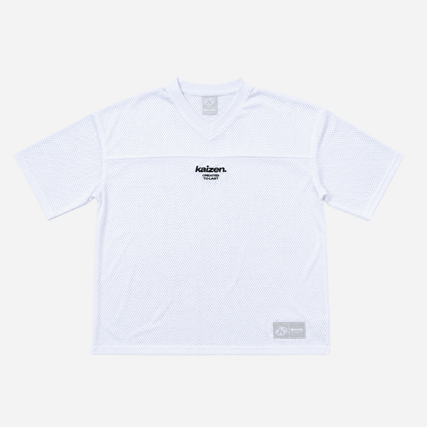 WHITE MESH JERSEY