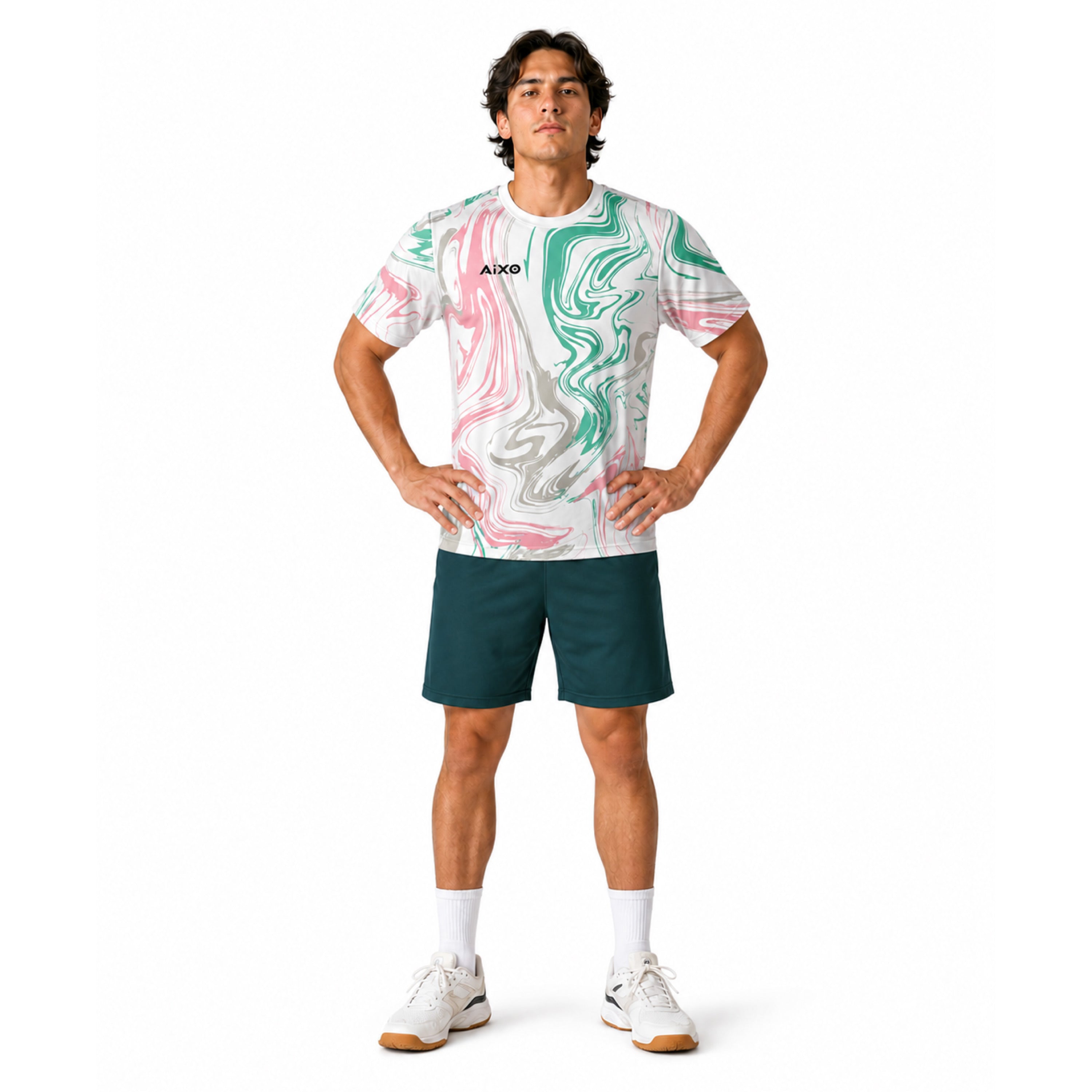 Aixo Chrome 3 Mens T-Shirt - White
