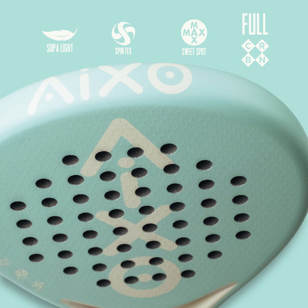 AIXO Pastel De Mint Padel Racket Full Carbon