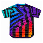 Aixo Rainbow Chaos Mens T-Shirt - Black