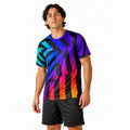 Aixo Rainbow Chaos Mens T-Shirt - Black