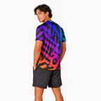 Aixo Rainbow Chaos Mens T-Shirt - Black