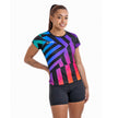 Aixo Rainbow Chaos Womens T-Shirt - Black
