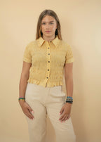 Astrid Gingham Blouse - Yellow