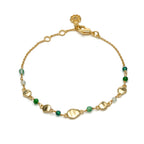 Sofia Nugget Bracelet  Green Hydro, Green Jade, Prehnite & Green Aventurine