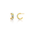 Cora Chunky Huggie Hoops Pariba Onyx
