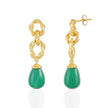 Boucles d'oreilles Moirai Double Twisted Loops Onyx vert