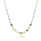 Sofia Nugget Necklace Amazonite, Apatite, Turquoise & Green White Jade