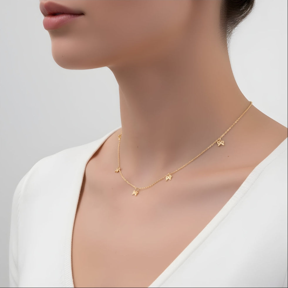 Celeste Bow Chain Necklace