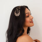 Serre-tête Perles Lune Or Aisha